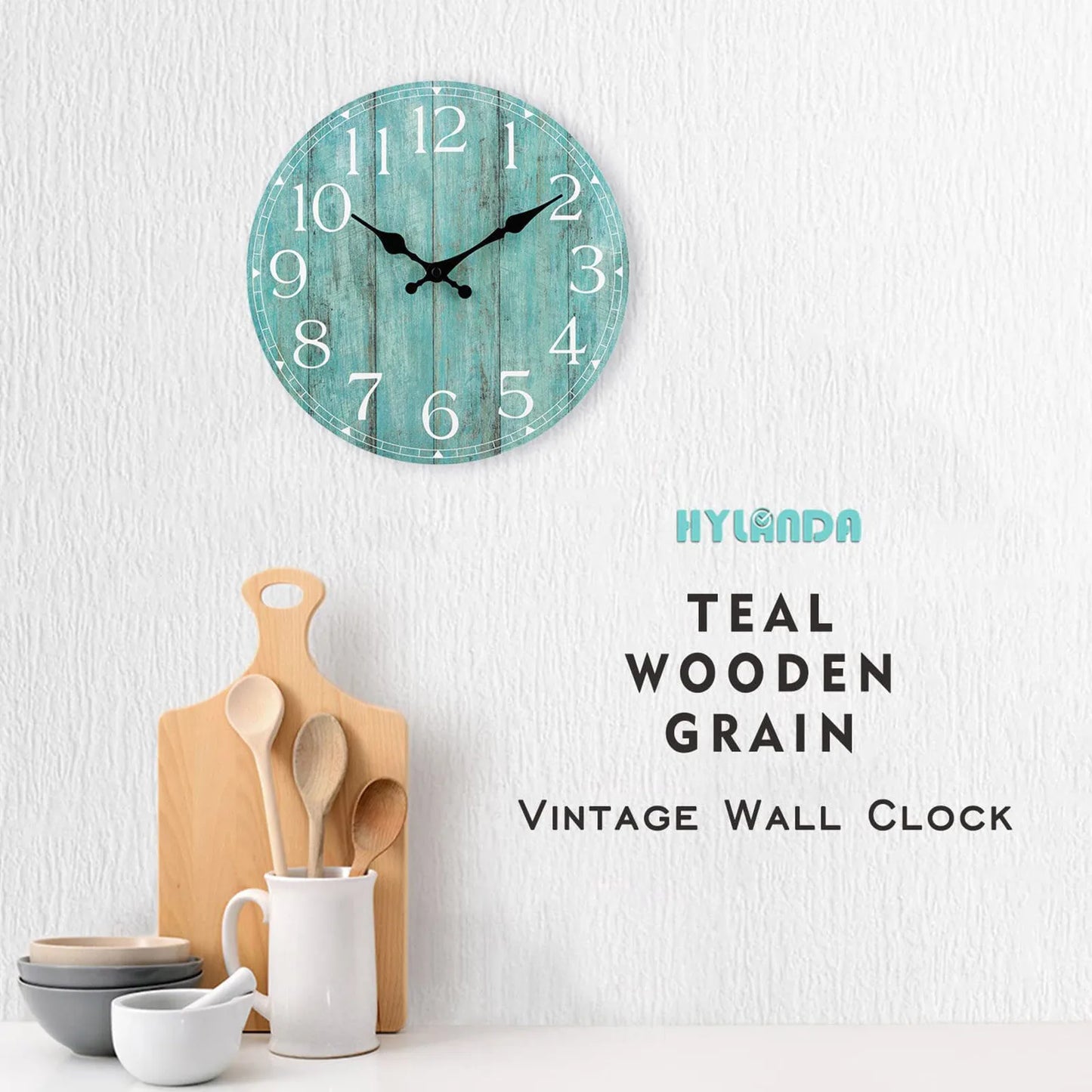 Reloj de pared de madera moderno