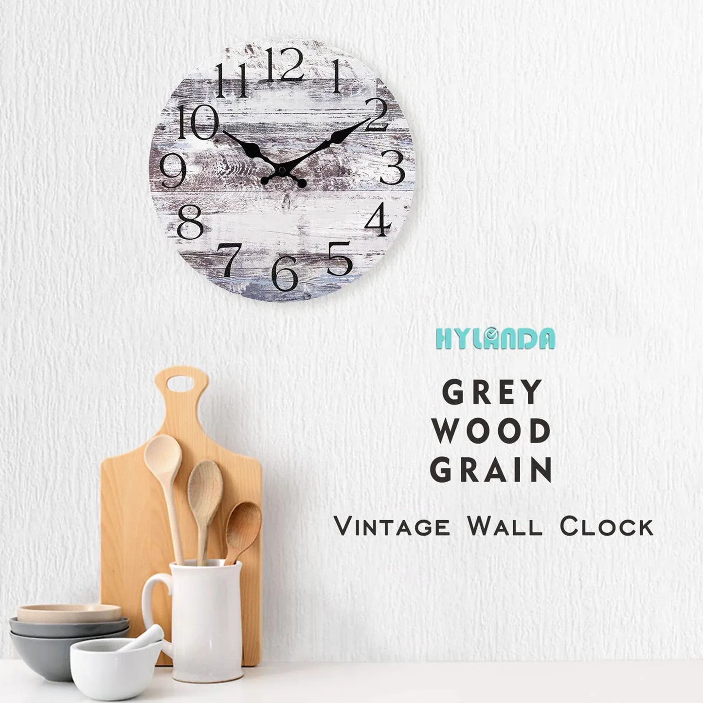 Reloj de pared de madera moderno