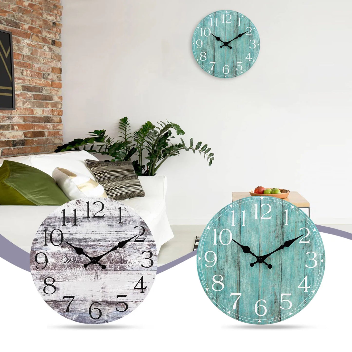 Reloj de pared de madera moderno
