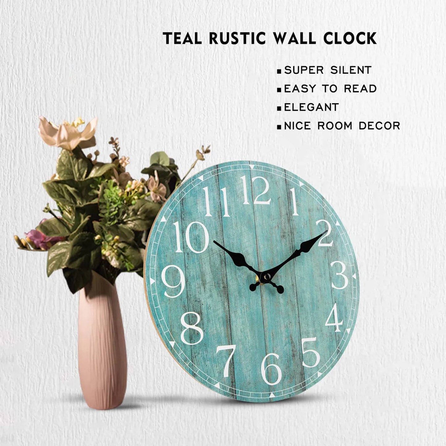 Reloj de pared de madera moderno