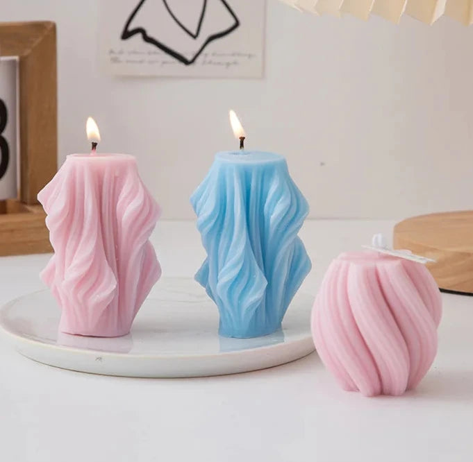 Velas perfumadas con espiral 3D